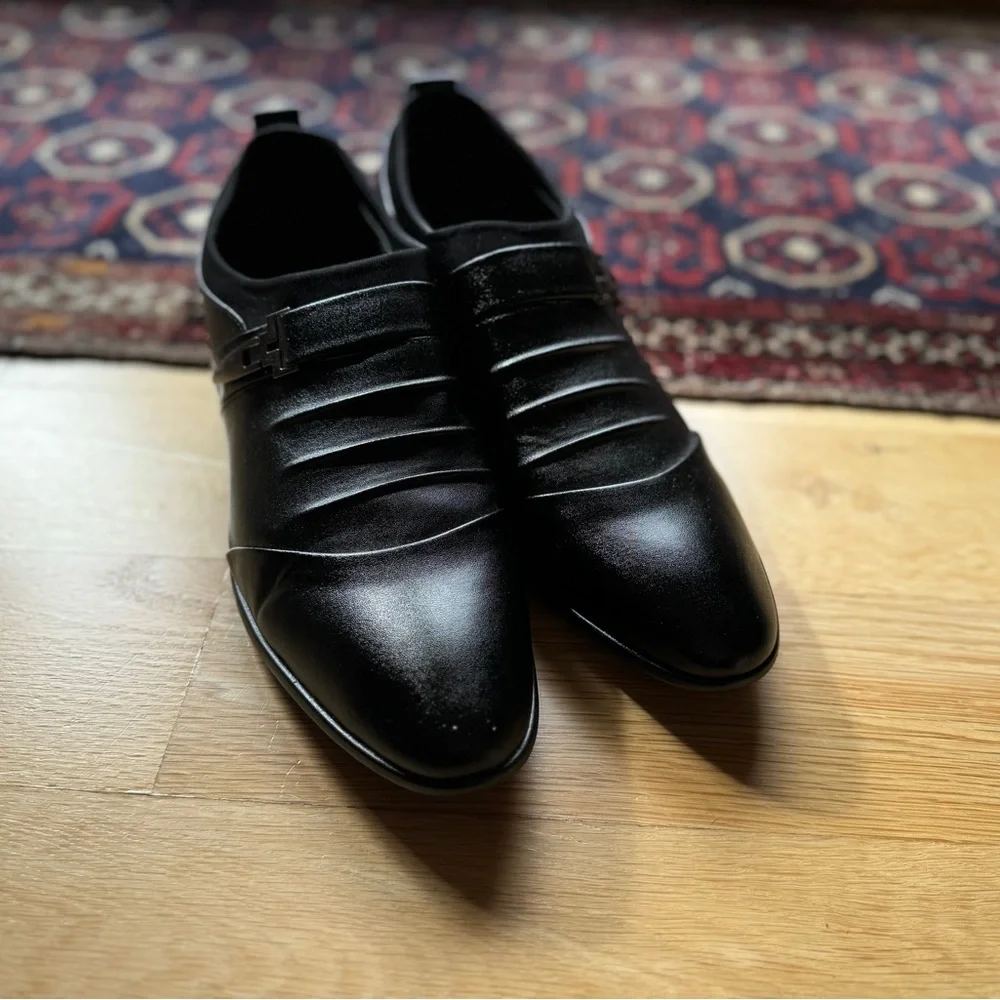 Polo Mano Dress Shoes Black Sz 47 (14) BRAND NEW Vegan Leather